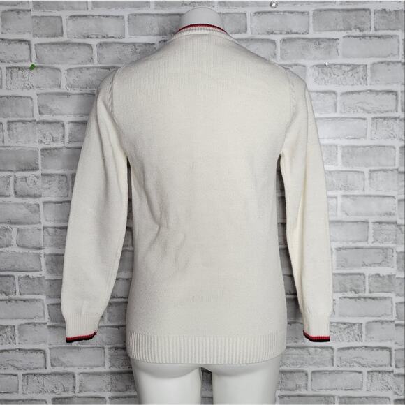 Vintage Varsity Cross Flag Cardigan by Catalina, size Medium - Picture 3 of 8